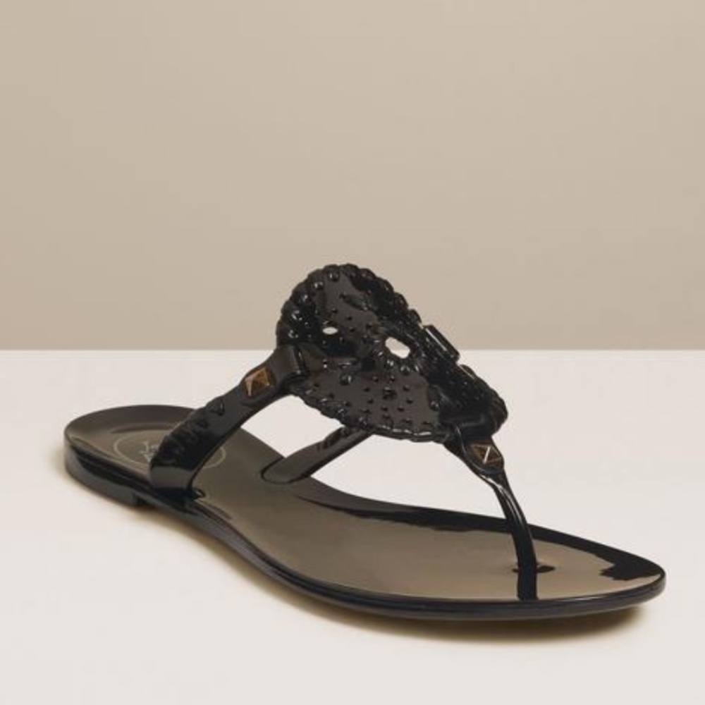 Jack Rodgers Georgica jelly sandals black size 9